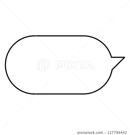 Simple speech bubble illustration, landscape 127798442