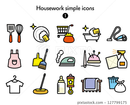 Icon collection Housework 127799175