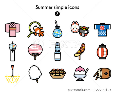 夏季圖標集 3 夏季圖標集 3 127799193