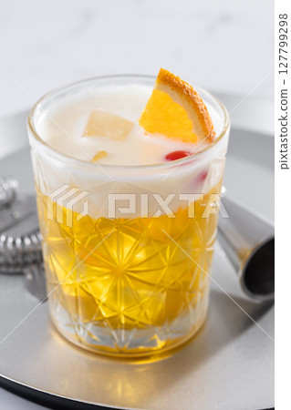 Classic cocktail whiskey sour Classic cocktail whiskey sour 127799298
