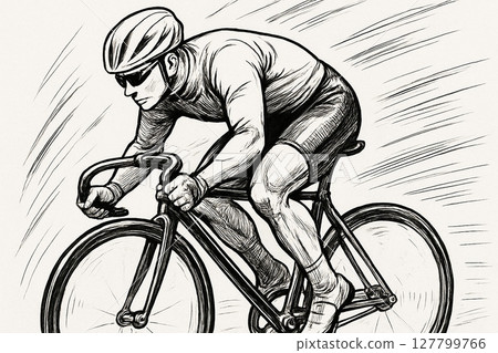 騎公路自行車的男人 127799766