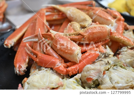 Korean seafood food. Korean steamed kingcrab 127799995