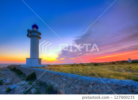 Barbaria Berberia Cape Lighthouse Formentera sunset 127800235