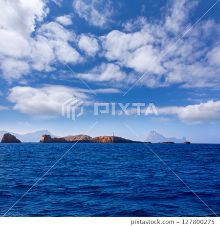 Ibiza Islas bledas Beldes islands with lighthouse 127800275