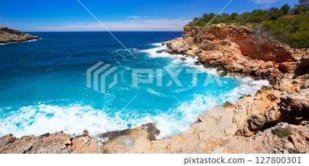 Ibiza Punta de Sa Galera beach in San Antonio Ibiza Punta de Sa Galera beach in San Antonio 127800301