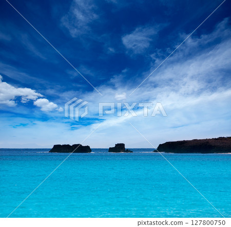 Menorca Son Saura beach in Ciutadella turquoise Balearic Menorca Son Saura beach in Ciutadella turquoise Balearic 127800750