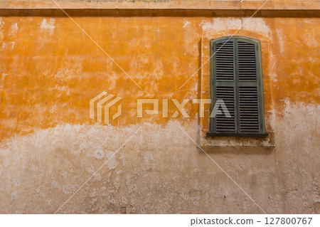 Ciutadella Menorca wooden shutter window Ciutadella Menorca wooden shutter window 127800767