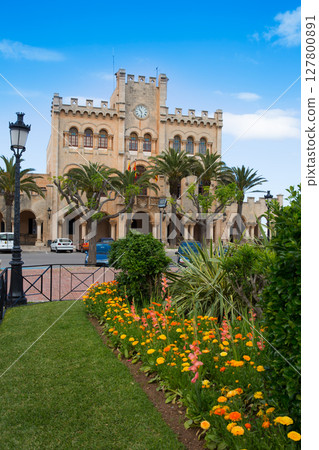 Ciutadella Menorca city Town Hall and gardens 127800891