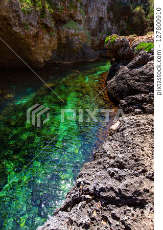 sAlgar beach Cala Rafalet in Menorca at Balearic Islands 127800910