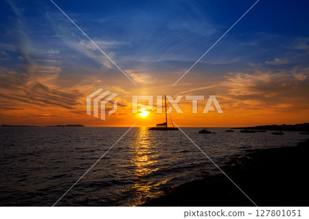 Ibiza san Antonio Abad de Portmany sunset 127801051