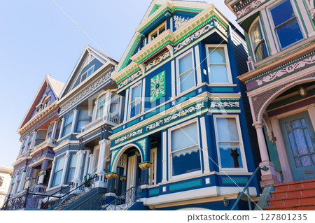 San Francisco Victorian houses in Haight Ashbury California 127801235