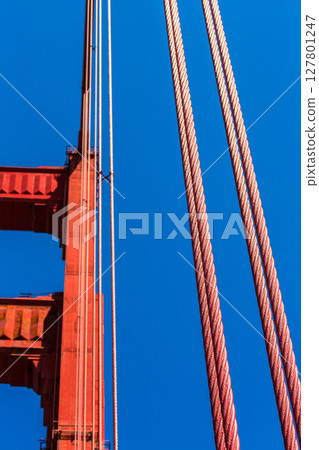 Golden Gate Bridge details in San Francisco California 127801247