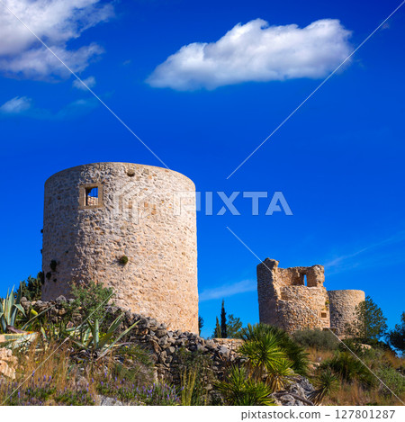 Javea denia San antonio Cape old windmills masonry structure 127801287