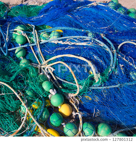 Formentera Balearic Islands fishing tackle nets longliner Formentera Balearic Islands fishing tackle nets longliner 127801312