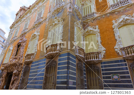 Valencia Palacio Marques de Dos Aguas palace facade 127801363