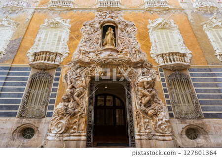 Valencia Palacio Marques de Dos Aguas palace facade 127801364