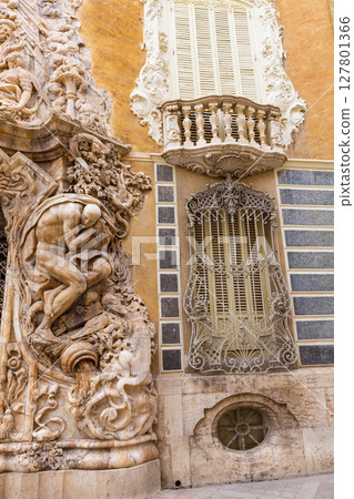 Valencia Palacio Marques de Dos Aguas palace facade Valencia Palacio Marques de Dos Aguas palace facade 127801366