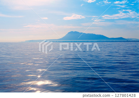 Denia San Antonio Cape and Montgo view from sea 127801428