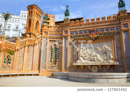 Aragon Teruel Amantes fountain in La Escalinata Spain Aragon Teruel Amantes fountain in La Escalinata Spain 127801492