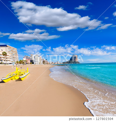 Calpe playa Arenal Bol beach near Penon Ifach Alicante 127801504