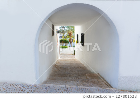 Altea old village in white typical Mediterranean at Alicante Altea old village in white typical Mediterranean at Alicante 127801528