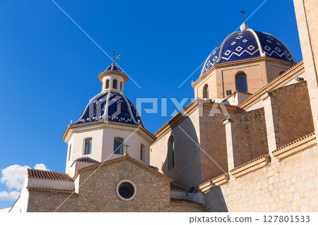 Altea old village Church typical Mediterranean at Alicante 127801533