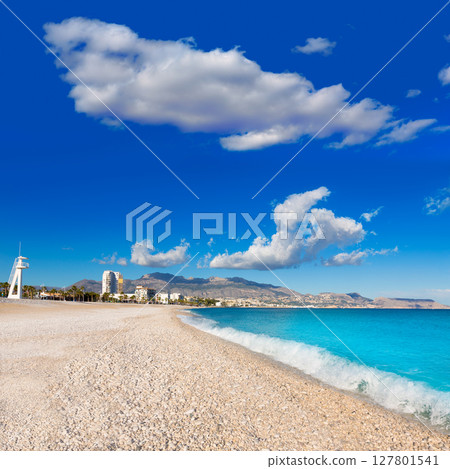 Altea Playa del Albir of white stones in Alicante Spain 127801541