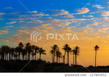 Javea El Arenal beach sunrise Mediterranean Spain Javea El Arenal beach sunrise Mediterranean Spain 127801652