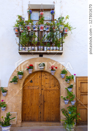 Javea Xabia old town streets in Alicante Spain 127801670