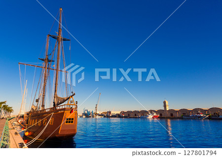 Gandia port puerto Valencia in Mediterranean Spain 127801794