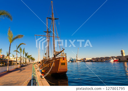 Gandia port puerto Valencia in Mediterranean Spain 127801795