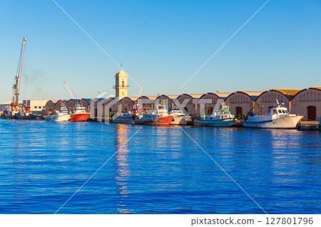 Gandia port puerto Valencia in Mediterranean Spain 127801796