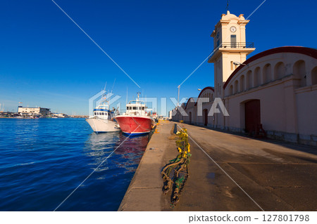 Gandia port puerto Valencia in Mediterranean Spain 127801798