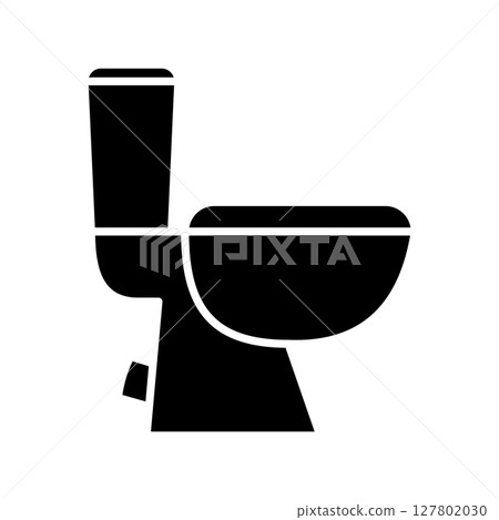 Silhouette of a bathroom toilet fixture 127802030