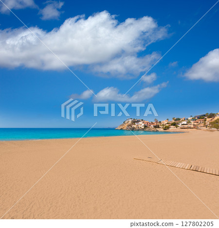 Bolnuevo beach in Mazarron Murcia at Spain 127802205