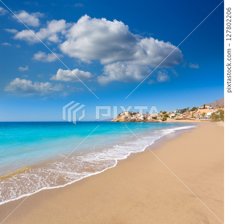 Bolnuevo beach in Mazarron Murcia at Spain 127802206