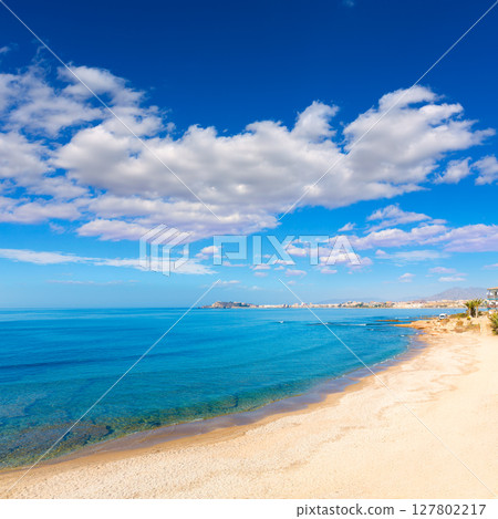 Mazarron beach in Murcia Spain at Mediterranean 127802217