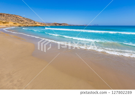 la carolina beach in Murcia  at Mediterranean sea 127802289
