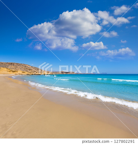 la carolina beach in Murcia  at Mediterranean sea 127802291