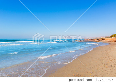La Azohia beach Murcia in Mediterranean Spain La Azohia beach Murcia in Mediterranean Spain 127802297
