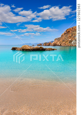 Cartagena Cala Cortina beach in Murcia Spain 127802363