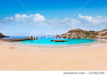 Cartagena Cala Cortina beach in Murcia Spain Cartagena Cala Cortina beach in Murcia Spain 127802364
