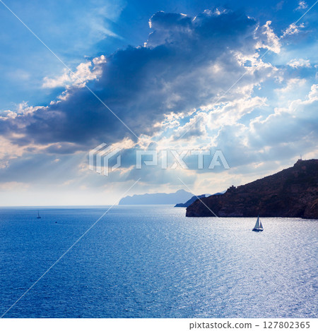 Cartagena Cala Cortina beach in Murcia Spain 127802365