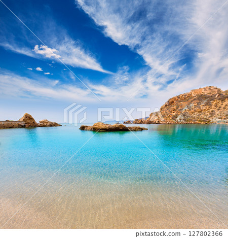 Cartagena Cala Cortina beach in Murcia Spain 127802366