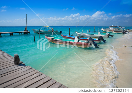 Isla Mujeres island Caribbean beach Mexico 127802554