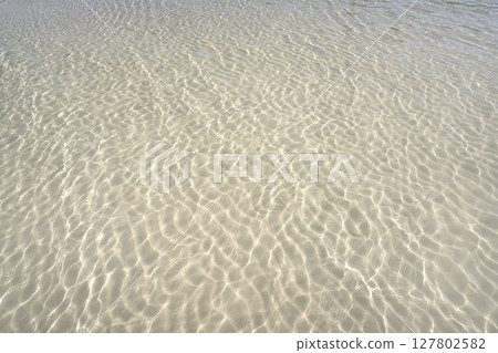 Caribbean transparent water beach reflection Caribbean transparent water beach reflection 127802582