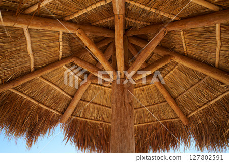 Caribbean beach sunroof in riviera Maya 127802591