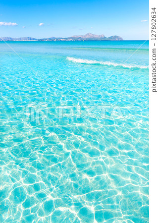 Mallorca Can Picafort beach in alcudia bay Majorca 127802634
