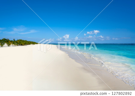 Riviera Maya Caribbean beach turquoise Mexico 127802892