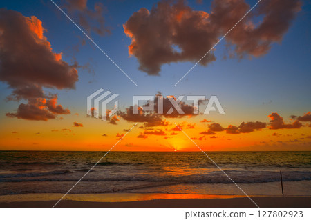 Mahahual Caribbean beach in Costa Maya Mahahual Caribbean beach in Costa Maya 127802923